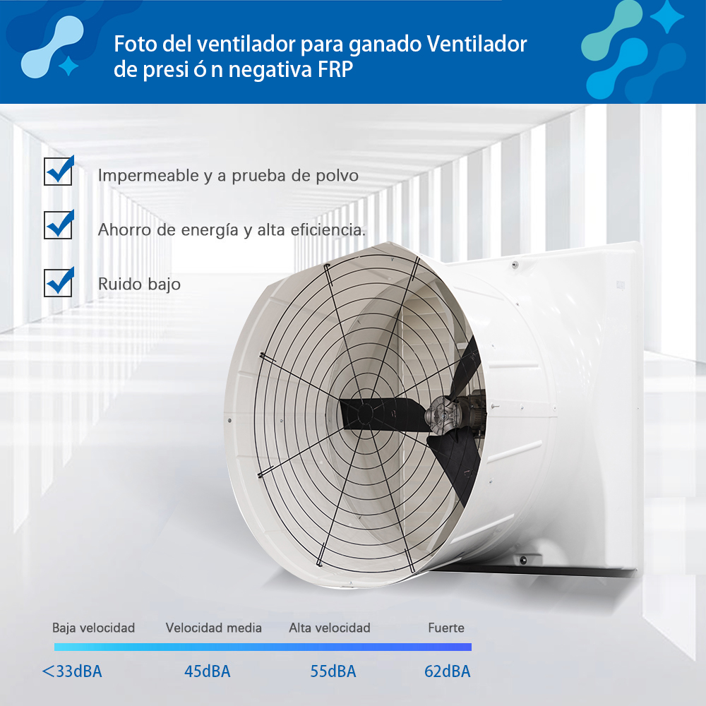 Foto del ventilador para ganado Ventilador de presi 6 n negativa FRP