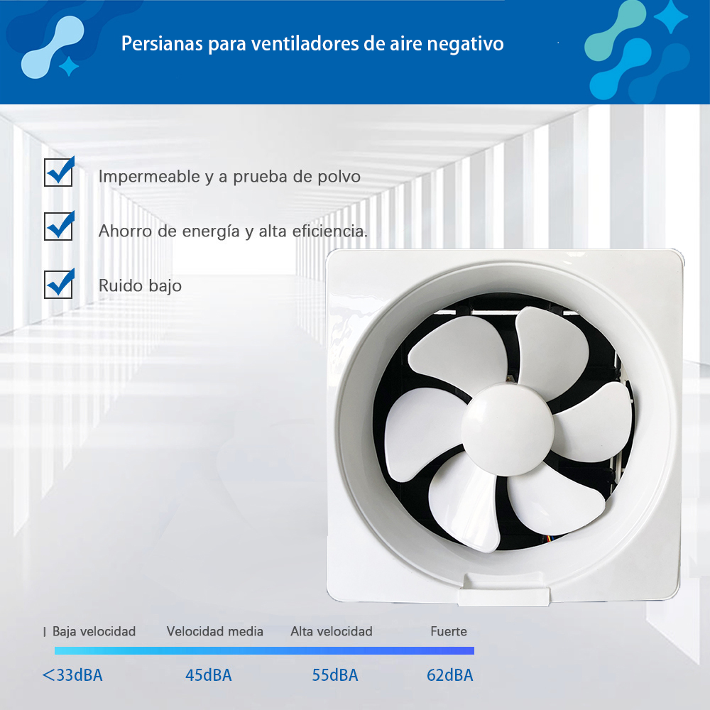 Persianas para ventiladores de aire negativo