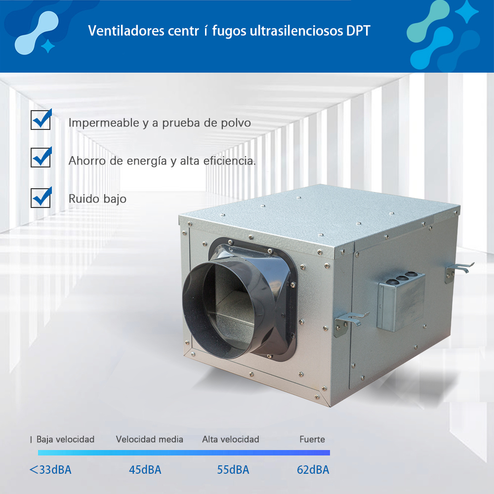 Ventiladores centrífugos ultrasilenciosos DPT
