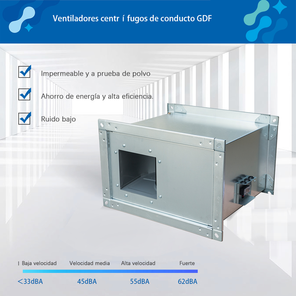 Ventiladores centrífugos de conducto GDF